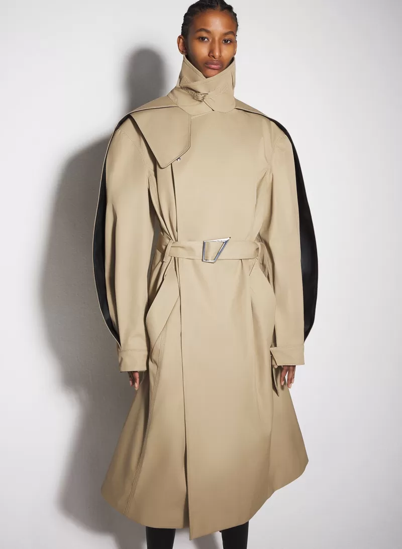 Outlet MUGLER beige belted trenchcoat