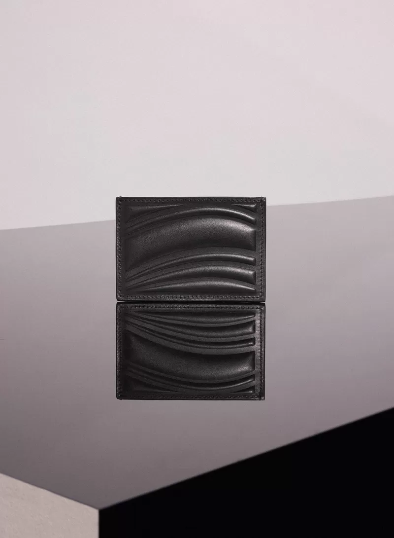 Sale MUGLER black embossed spiral cardholder