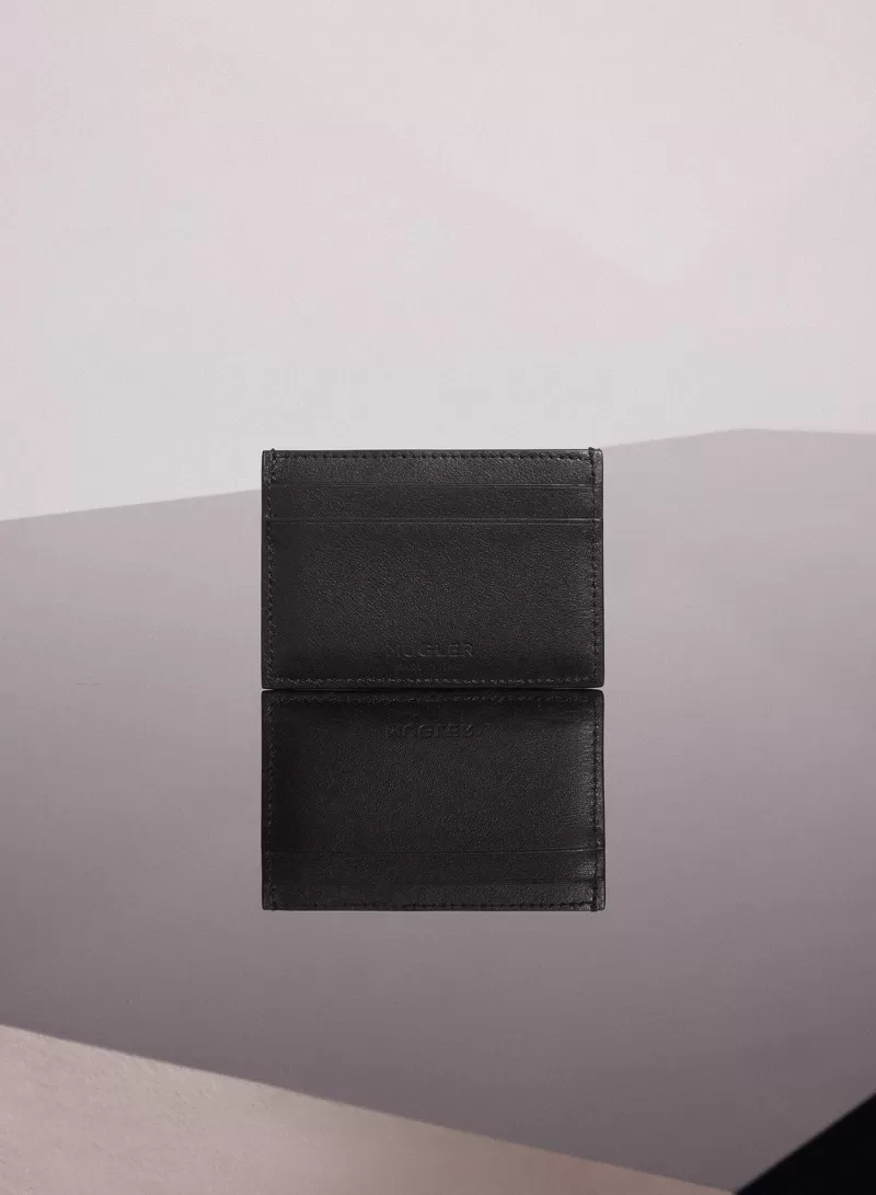 Sale MUGLER black embossed spiral cardholder