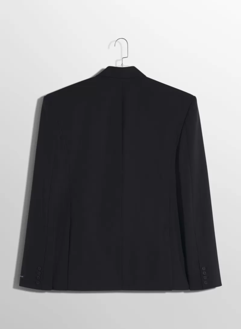 Cheap MUGLER black oversized tailoring jacket