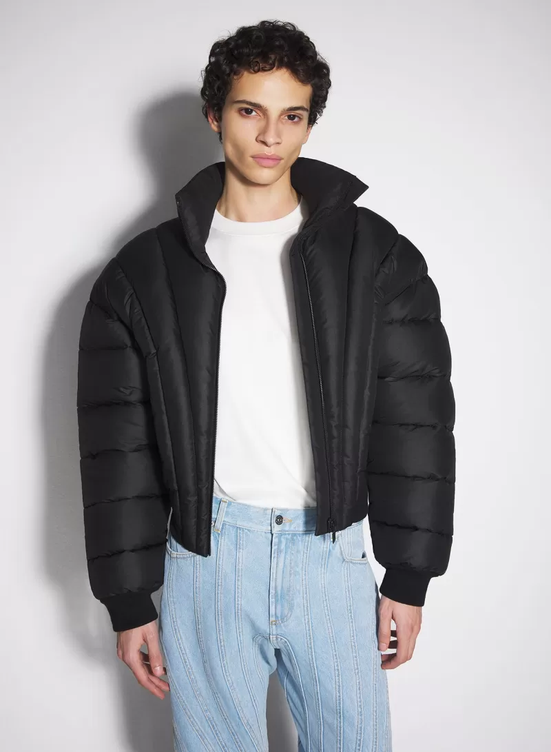 New MUGLER black padded bomber jacket