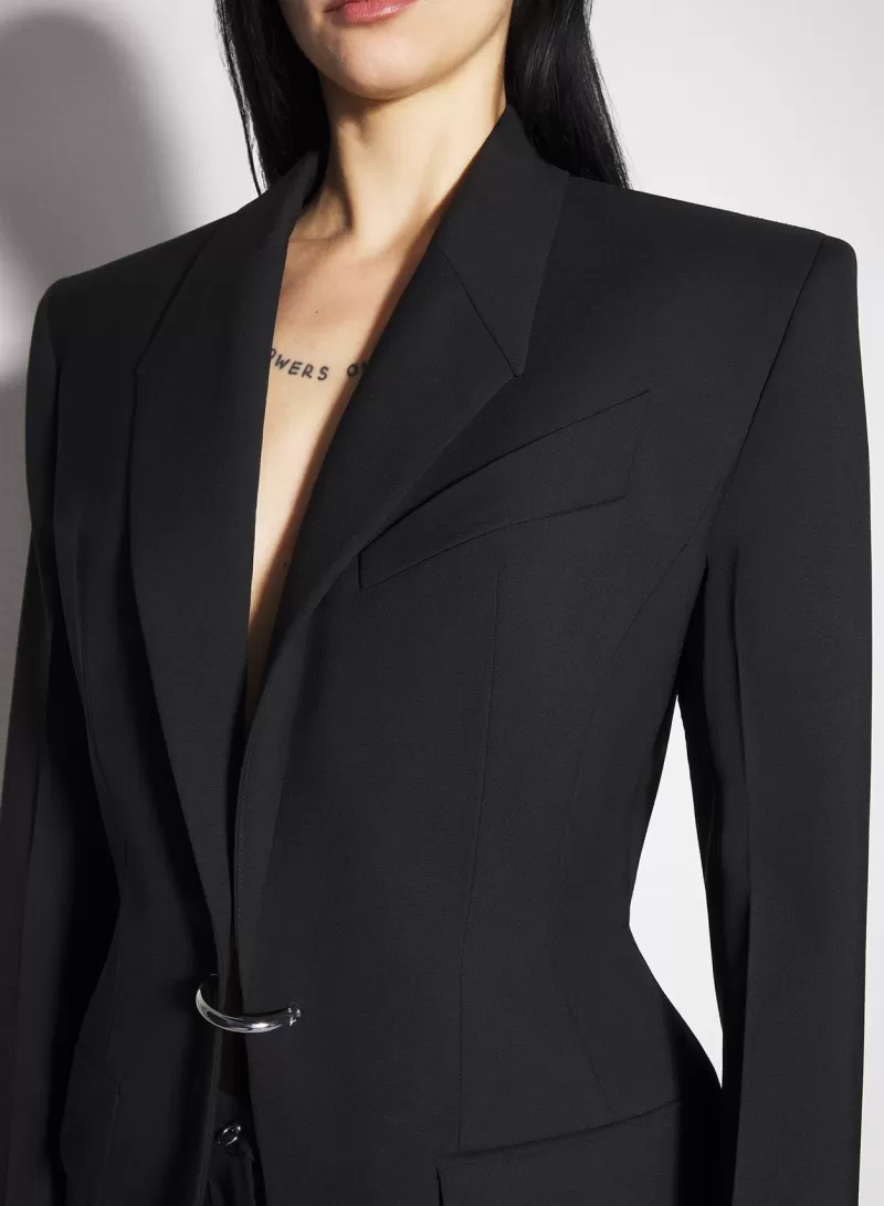 Discount MUGLER black pierced tailored jacket