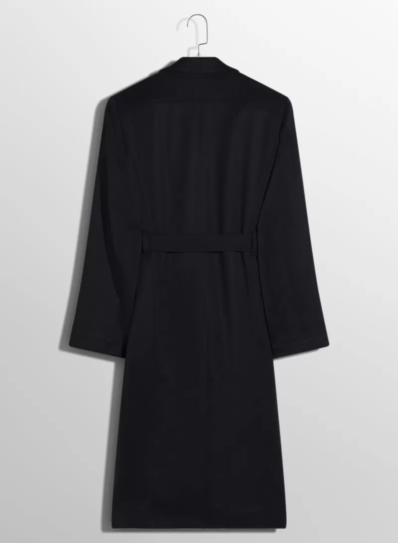 Online MUGLER black ribbed belted coat