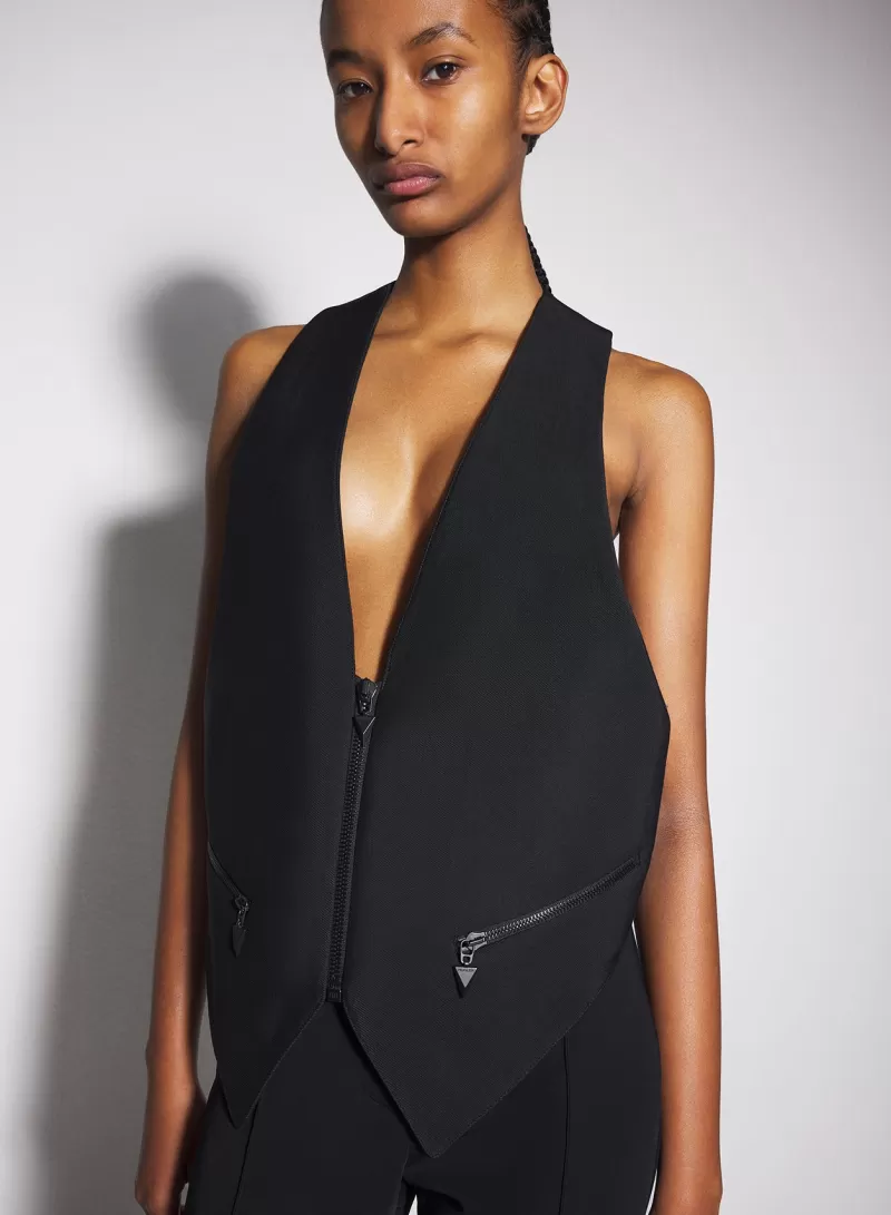 Fashion MUGLER black tailored vest