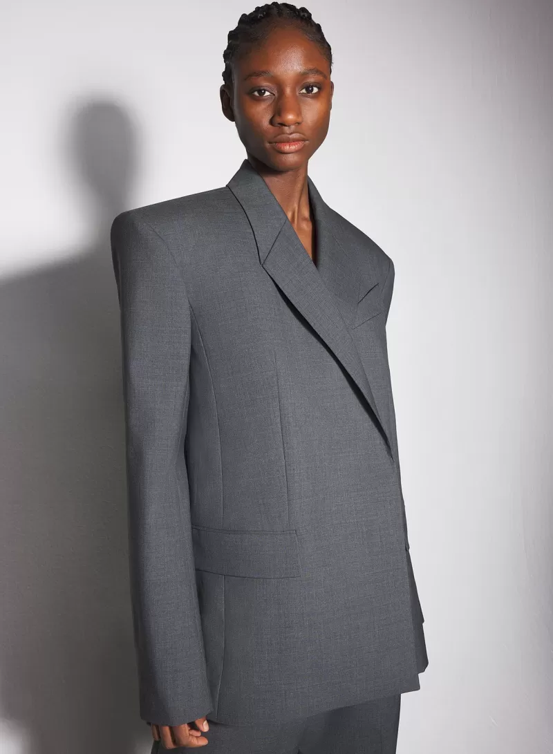 Clearance MUGLER Grey oversized tailored jacket