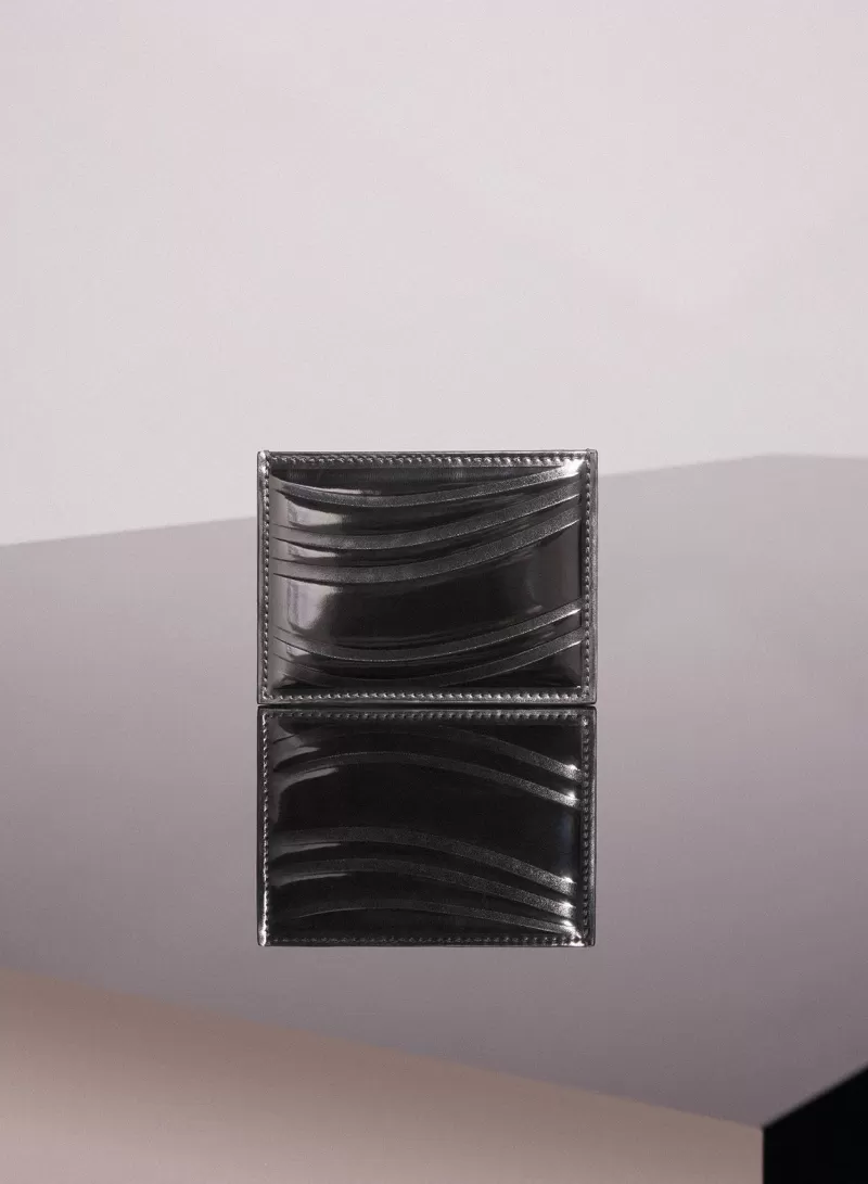 Clearance MUGLER gunmetal embossed spiral cardholder