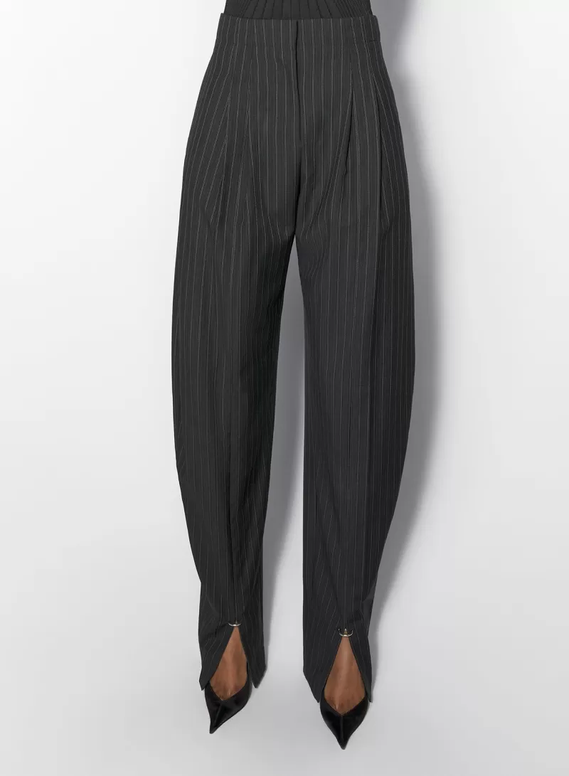 Flash Sale MUGLER pinstripe pierced loose tailored trousers