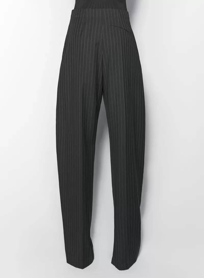 Flash Sale MUGLER pinstripe pierced loose tailored trousers