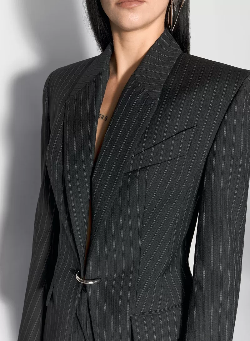 Flash Sale MUGLER pinstripe pierced tailored jacket