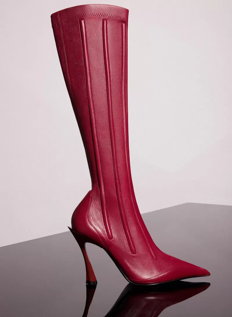 Clearance MUGLER red boned leather fang 95 boots